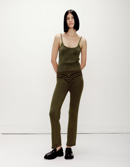 Corriente Pant Green Brown